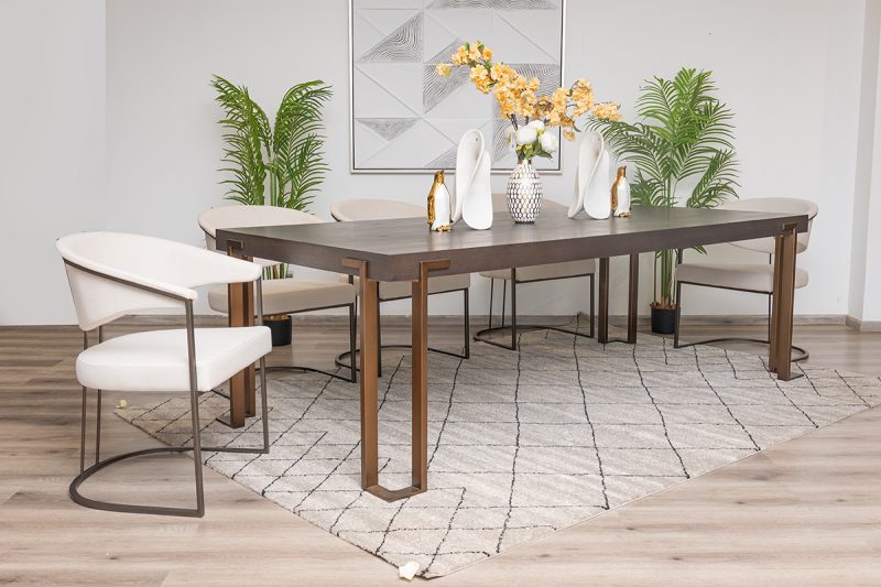 walton dining table + 8 almeria chairs