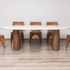 lugano dining table 2.4m + 8 jack chairs