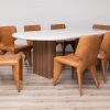 lugano dining table 2.4m + 8 jack chairs