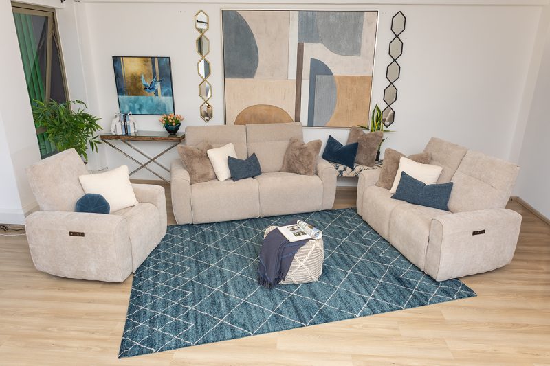 zeus 7 seater electric fabric recliner sofa (3+2+1+1)