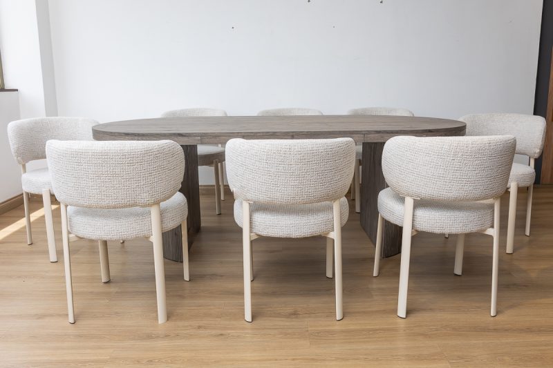 rowe dining table + 8 peaches chairs