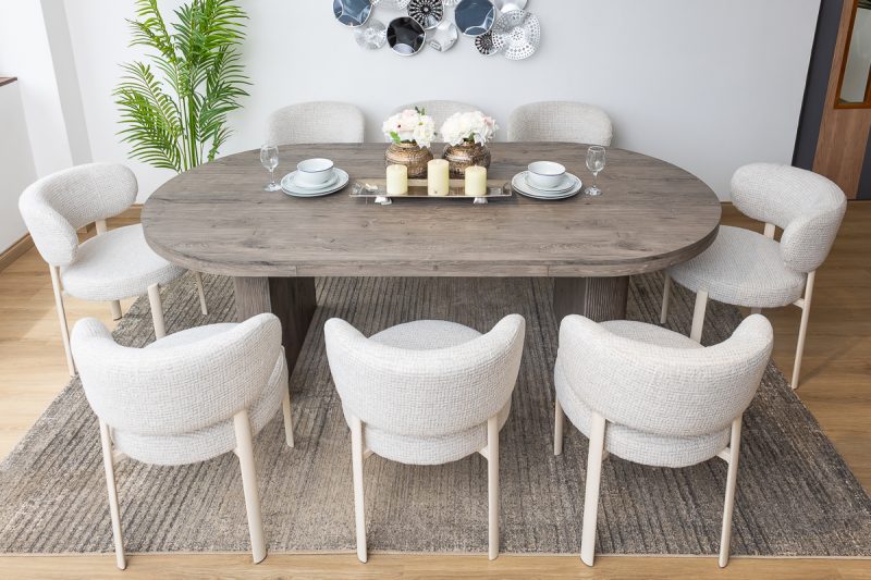 rowe dining table + 8 peaches chairs