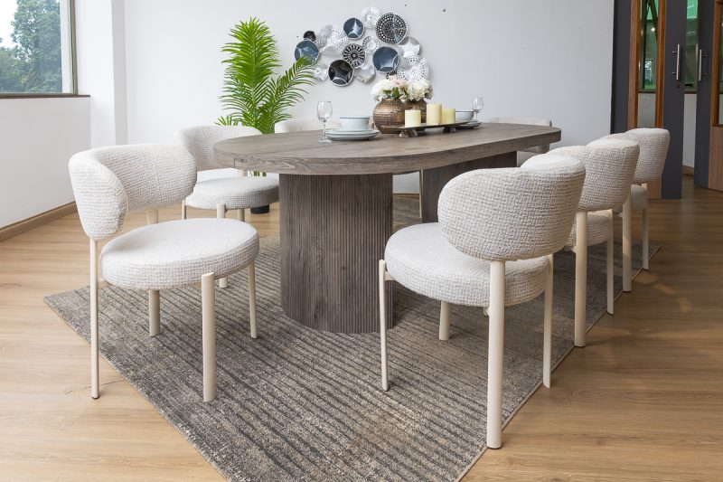 rowe dining table + 8 peaches chairs