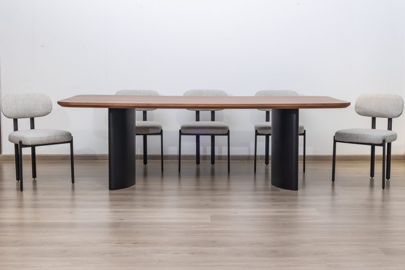 dianne dining table + 8 plum chairs
