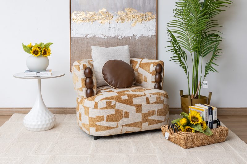 cortona fabric accent chair