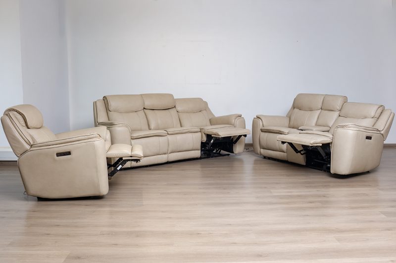 lancaster 7 seater leather recliner (3+2+1+1)
