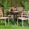 trevor outdoor dining table + 4 trent chairs