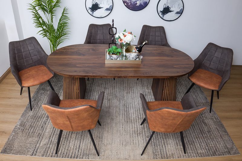 gemini dining table + 6 prata chairs