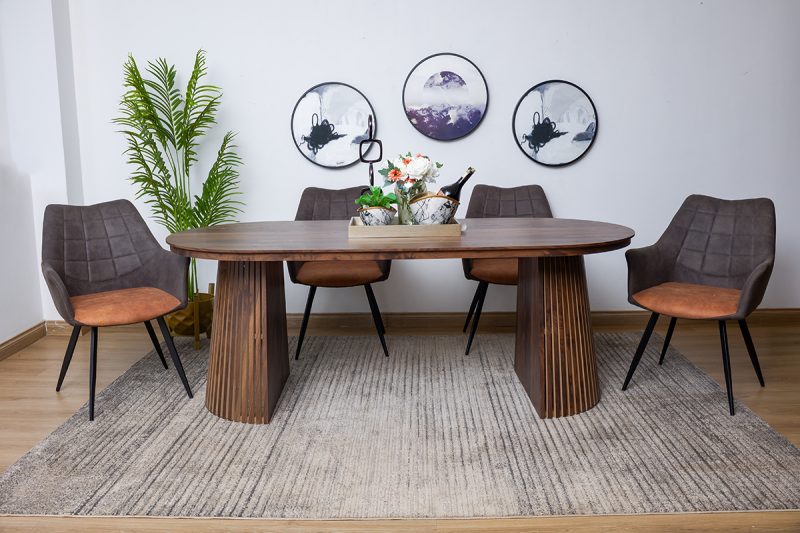 gemini dining table + 6 prata chairs