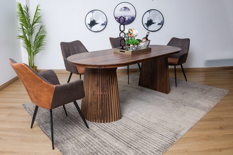 gemini dining table + 6 prata chairs