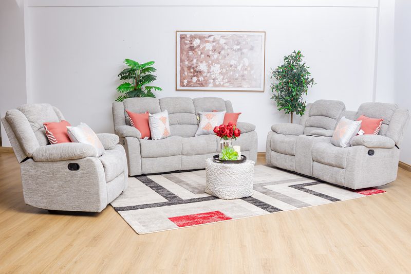 houston 6 seater fabric recliner sofa (3+2+1)