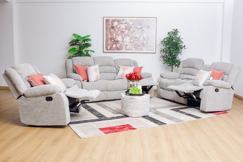 houston 6 seater fabric recliner sofa (3+2+1)