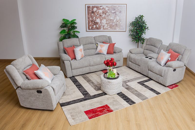 houston 6 seater fabric recliner sofa (3+2+1)