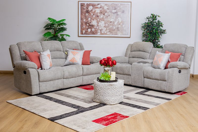 houston 6 seater fabric recliner sofa (3+2+1)