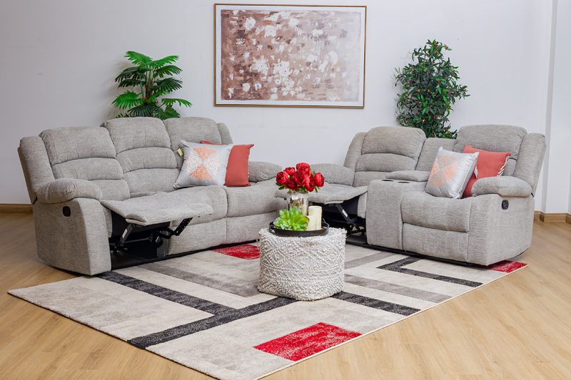 houston 6 seater fabric recliner sofa (3+2+1)