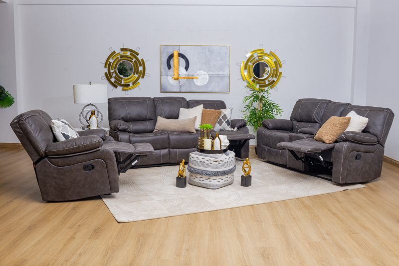 evon 7 seater fabric recliner sofa (3+2+1+1)