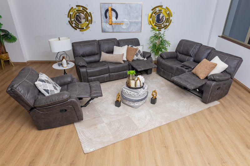 evon 7 seater fabric recliner sofa (3+2+1+1)