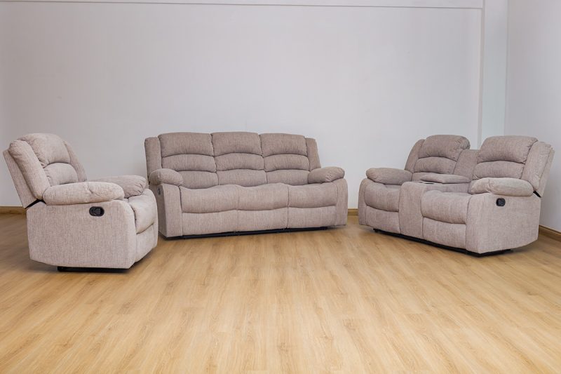 houston 6 seater fabric recliner sofa (3+2+1)