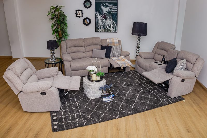 houston 6 seater fabric recliner sofa (3+2+1)