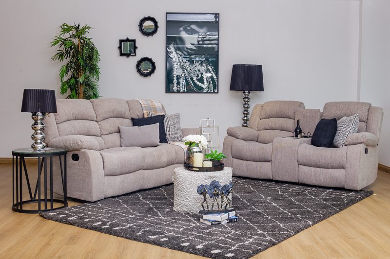 houston 6 seater fabric recliner sofa (3+2+1)