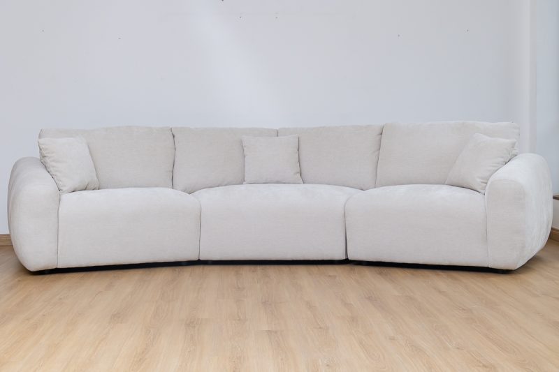 cisco fabric corner sofa + ottoman