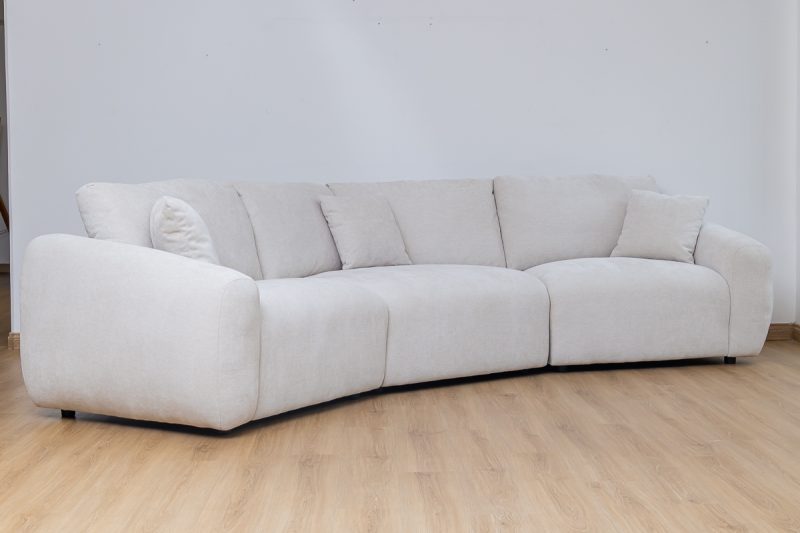 cisco fabric corner sofa + ottoman