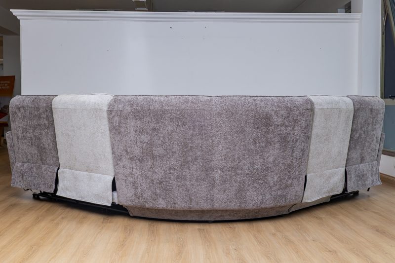 piero fabric sectional recliner sofa + ottoman