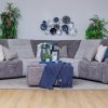 piero fabric sectional sofa + ottoman