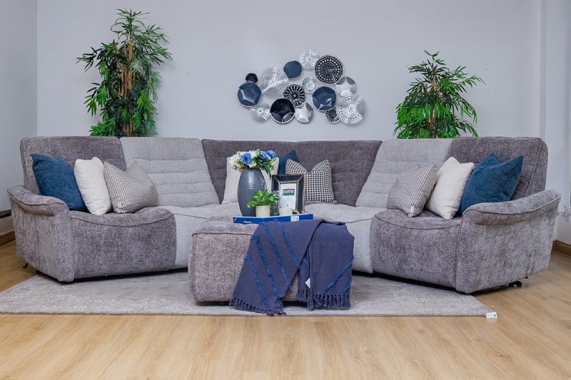 piero fabric sectional sofa + ottoman