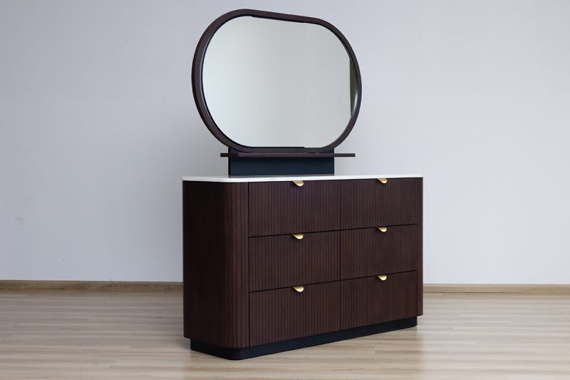 tossa king package – king bed + 2 nightstands + dresser mirror
