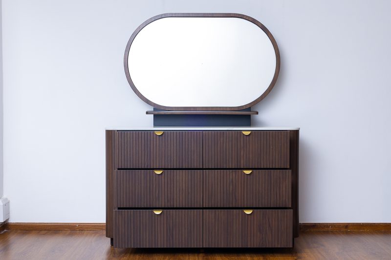 tosca king package – king bed + 2 nightstands + dresser mirror