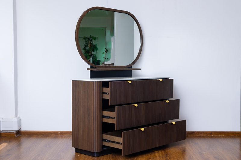 tosca king package – king bed + 2 nightstands + dresser mirror