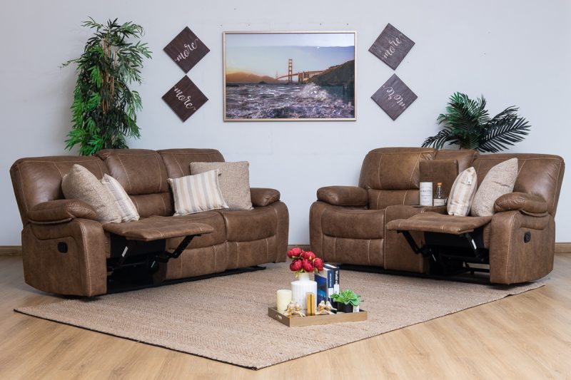 evon 7 seater fabric recliner sofa (3+2+1+1)
