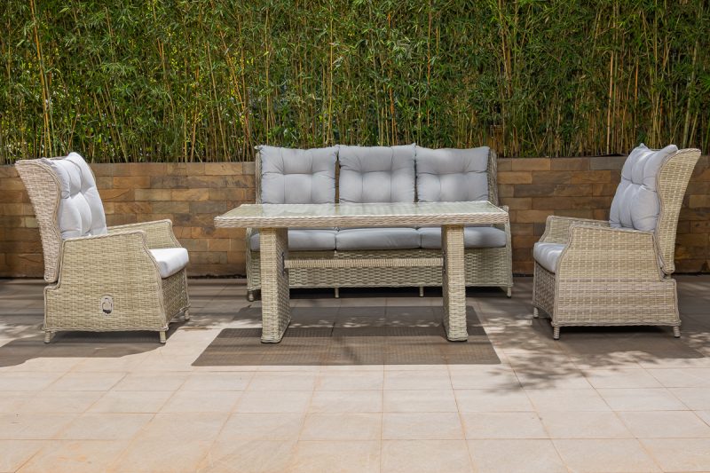 birkin 5 seater outdoor sofa (3+1+1)+ coffee table