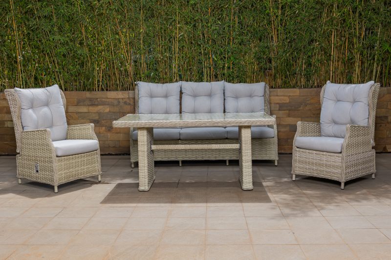 birkin 5 seater outdoor sofa (3+1+1)+ coffee table