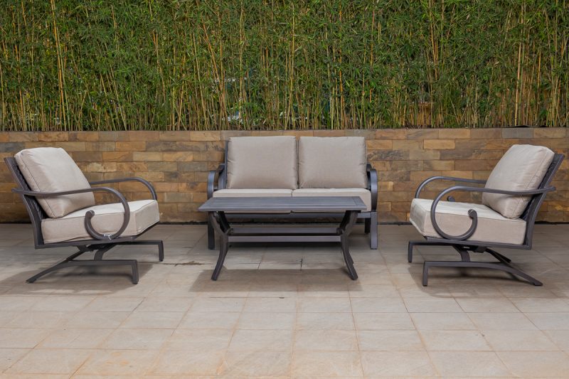 ellis 5 seater outdoor sofa (3+1+1)+ coffee table