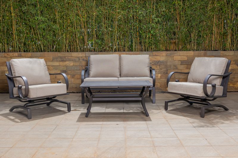 ellis 5 seater outdoor sofa (3+1+1)+ coffee table