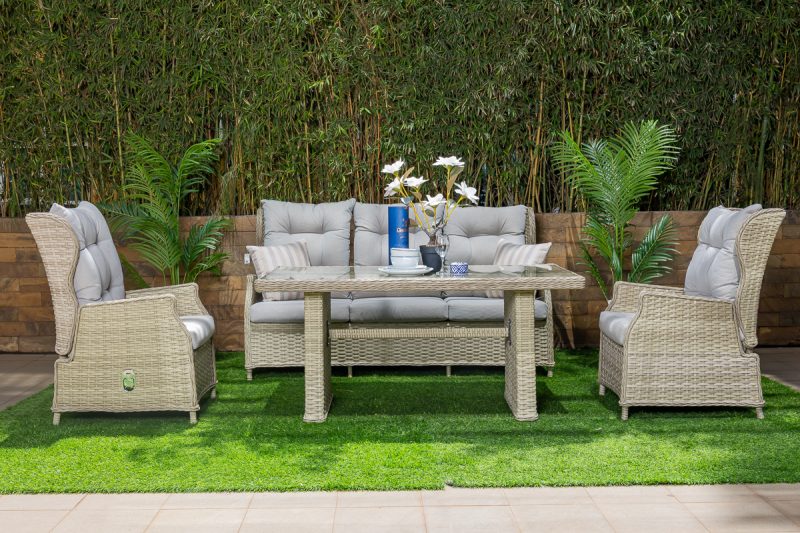 birkin 5 seater outdoor sofa (3+1+1)+ coffee table