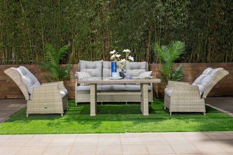 birkin 5 seater outdoor sofa (3+1+1)+ coffee table