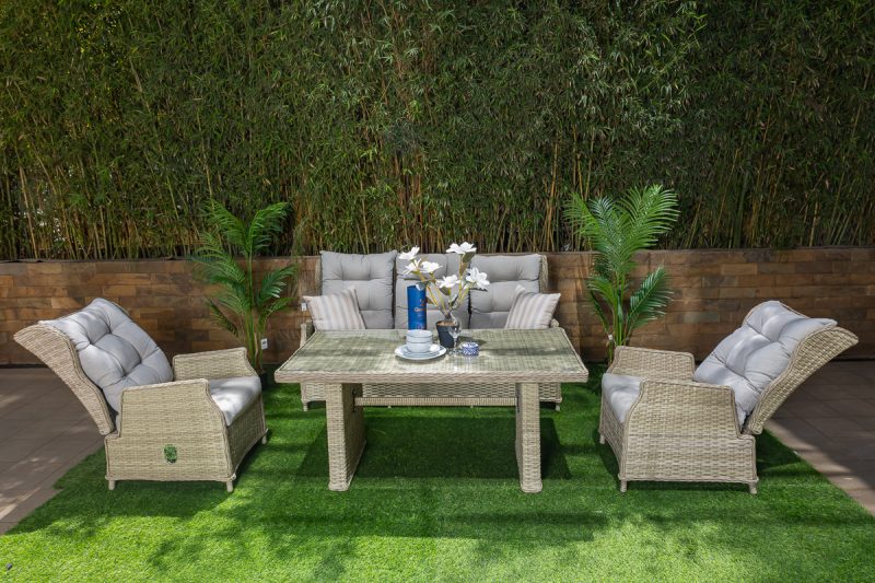 birkin 5 seater outdoor sofa (3+1+1)+ coffee table