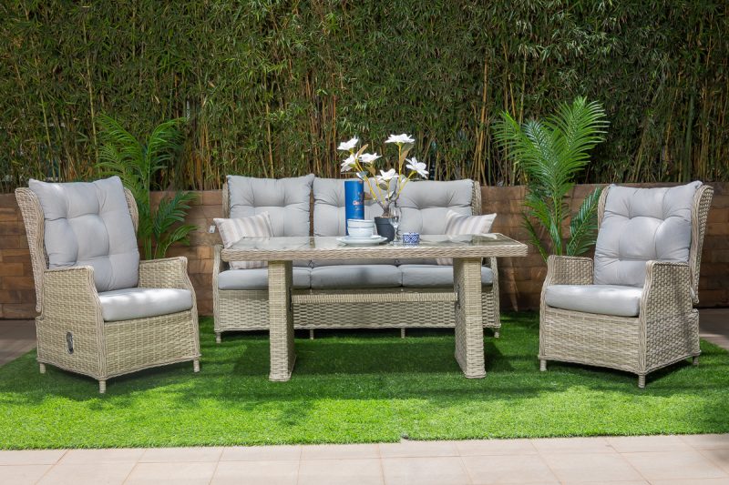 birkin 5 seater outdoor sofa (3+1+1)+ coffee table