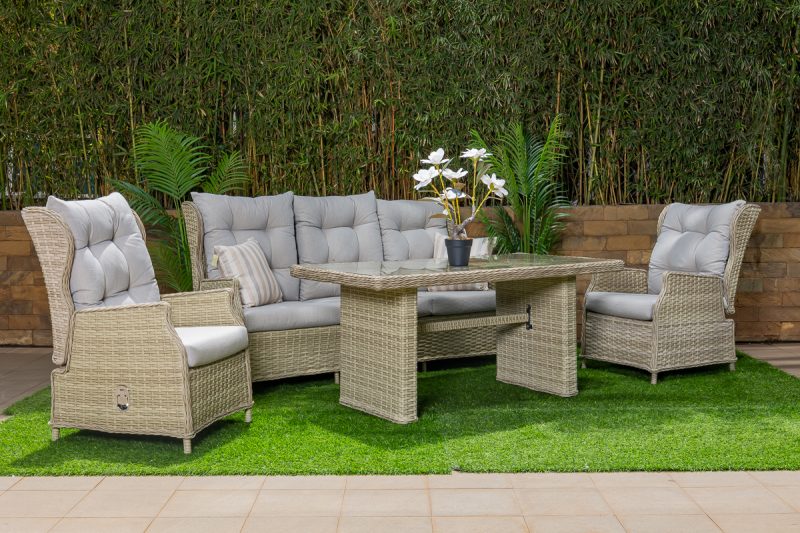 birkin 5 seater outdoor sofa (3+1+1)+ coffee table