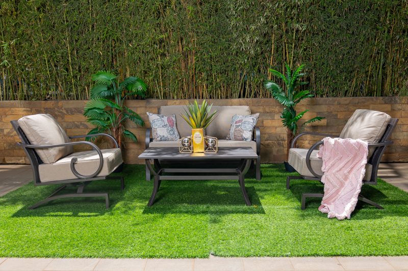 ellis 5 seater outdoor sofa (3+1+1)+ coffee table