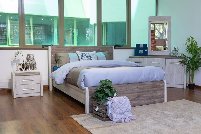 FRENCH Queen Bed + 1 Nightstand