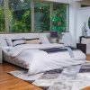 farah king package - king bed + 2 nightstands + dresser mirror