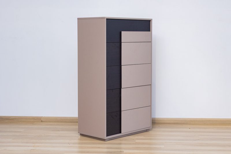 sarina king package - king bed + 2 nightstands + dresser mirror + chest of drawers