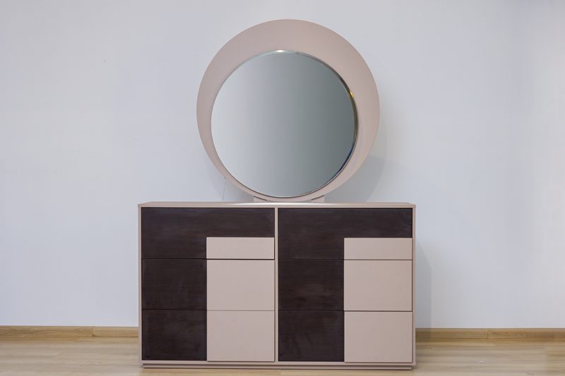 sarina king package - king bed + 2 nightstands + dresser mirror + chest of drawers