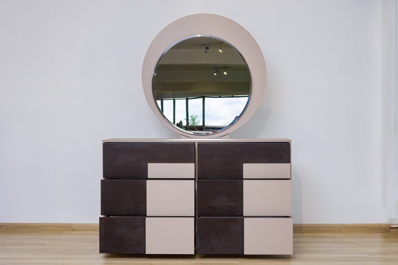 sarina king package - king bed + 2 nightstands + dresser mirror + chest of drawers