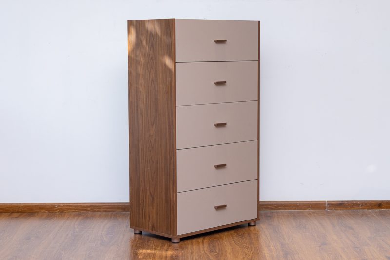 ophelia king package - king bed + 2 nightstands + dresser mirror + chest of drawers