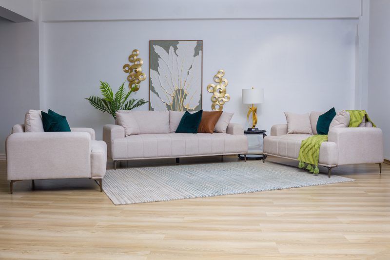verita 6 seater fabric sofa (3+2+1)